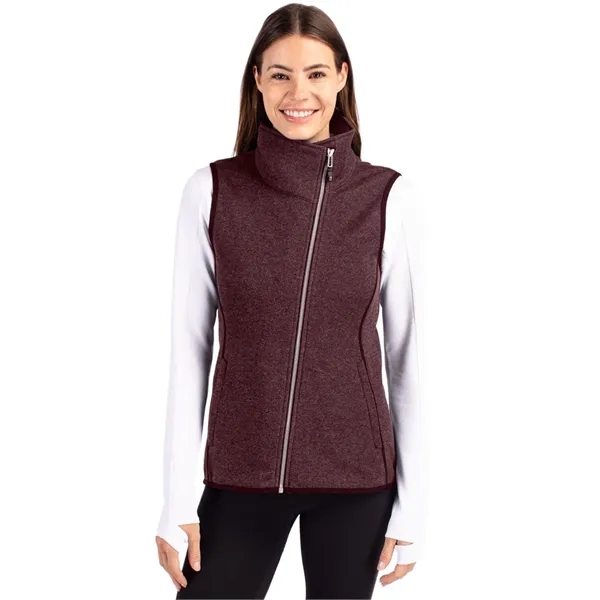Cutter & Buck Mainsail Sweater Knit Womens Asymmetrical Vest