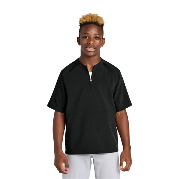 Sport-Tek Youth Repeat 1/2-Zip Short Sleeve Jacket