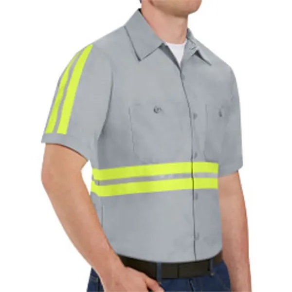 Red Kap Men's Tall Enhanced Visibility Industrial Work Shirt