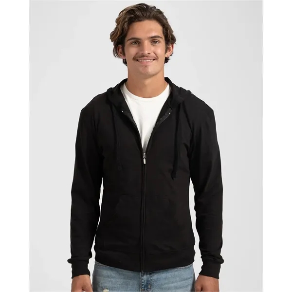 Tultex Unisex Beach Full-Zip Hooded Long Sleeve T-Shirt