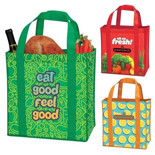 Universal Source® Laminated Non-Woven Grocery Tote