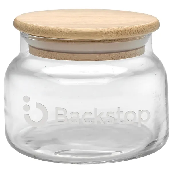 8 oz. Etched Apothecary Jar with Bamboo Lid