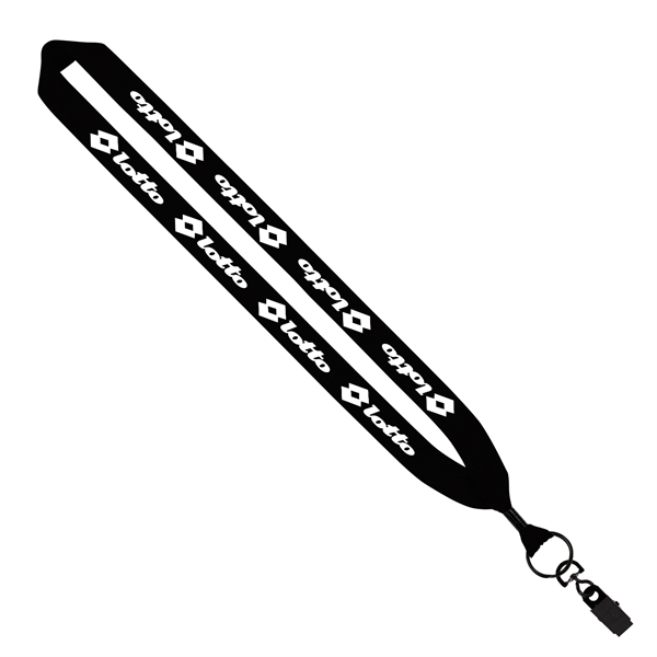 1" Cotton Lanyard with Metal Crimp & Swivel Snap Hook