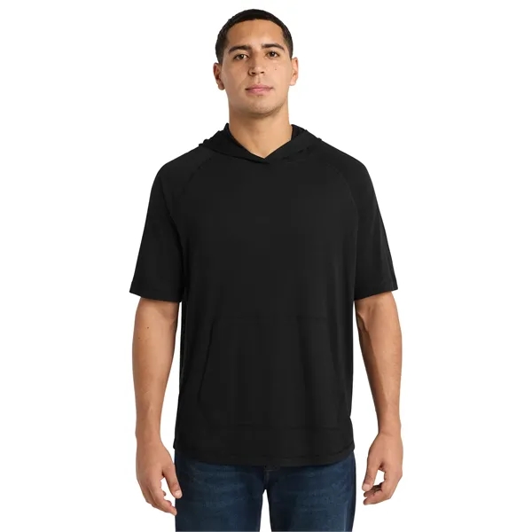 Sport-Tek PosiCharge Tri-Blend Wicking Short Sleeve Hoodie.