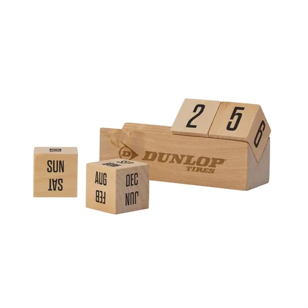 BOA 4" Laser Engraved Wooden Perpetual Calendar