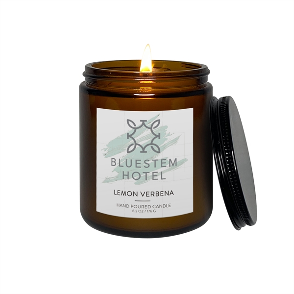 7 oz Amber Candle with Lid