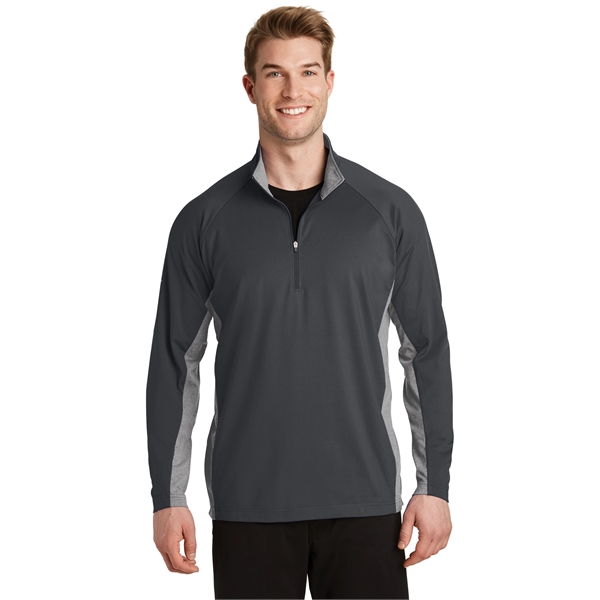 Sport-Tek Sport-Wick Stretch Contrast 1/4-Zip Pullover.