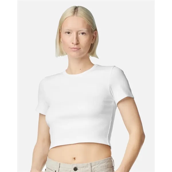 American Apparel Women's Baby Rib Cropped Tee
