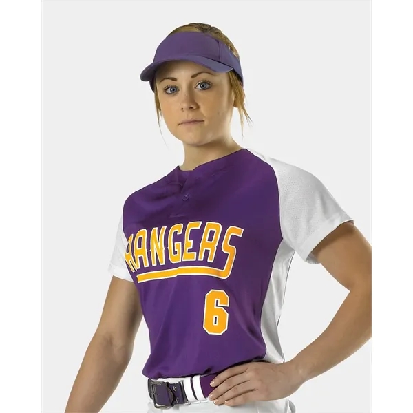 Alleson Athletic Girls' Two Button Fastpitch Jersey