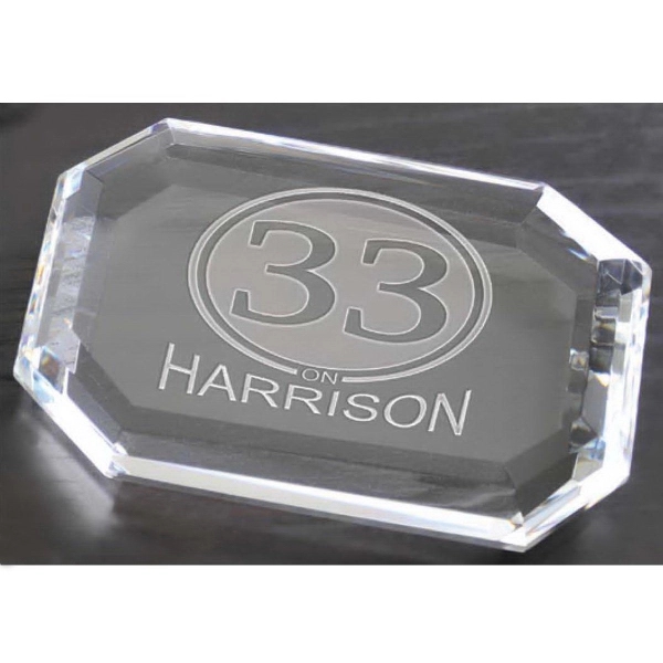 Faceted Rectangle Paperweight