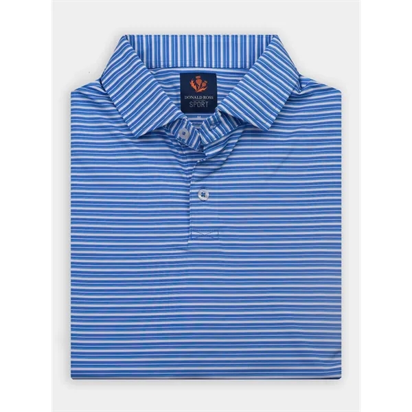 Donald Ross Dean- Jersey Multi Stripe-2 button Placket