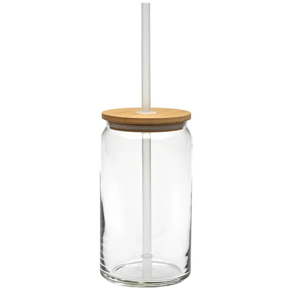 16 oz. Soda Can Glass with Bamboo Lid