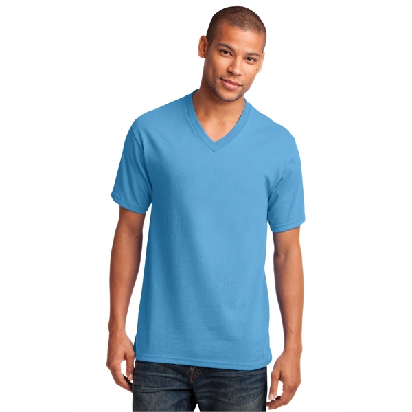 Port & Co Core Cotton V-Neck Tee.