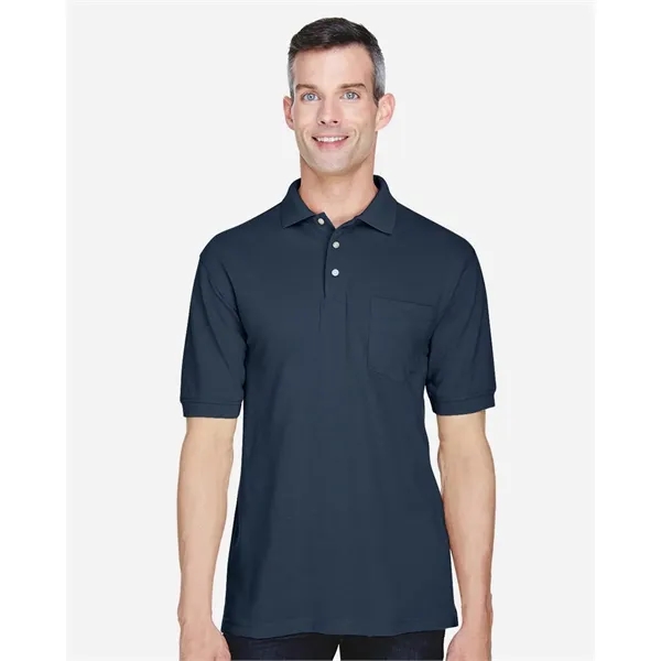 Harriton Men's Easy Blend™ Polo with Pocket