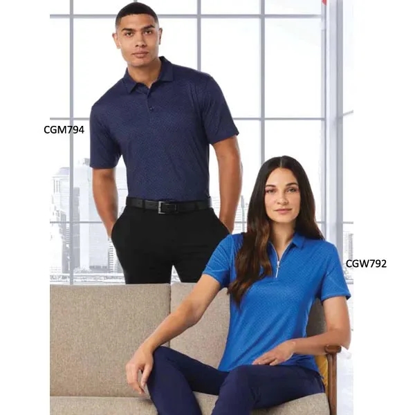 Callaway Men's SS All Over Stitched Chev Polo