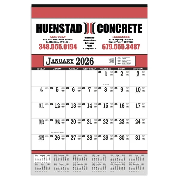 Contractor's 13-Sheet Calendar