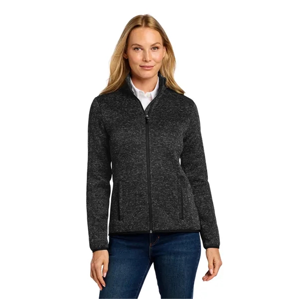 Port Authority Women's Sweater Fleece Jacket.