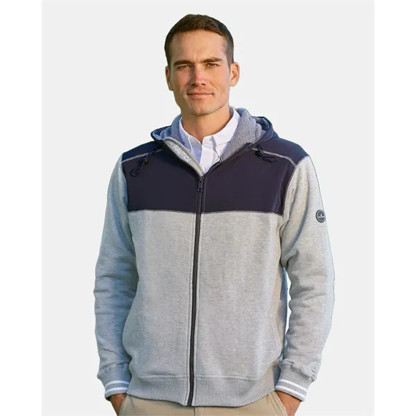 Nautica Men's Navigator Fleece Hooded Full-Zip Jacket