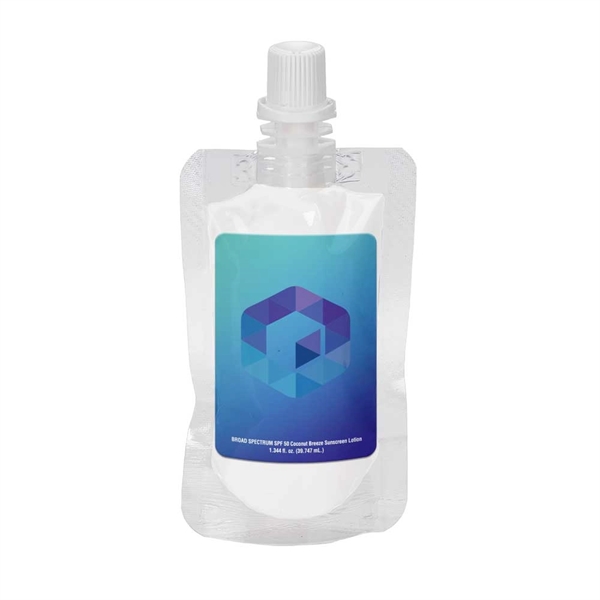 Custom 1 oz. SPF 50 Sunscreen in Pouch