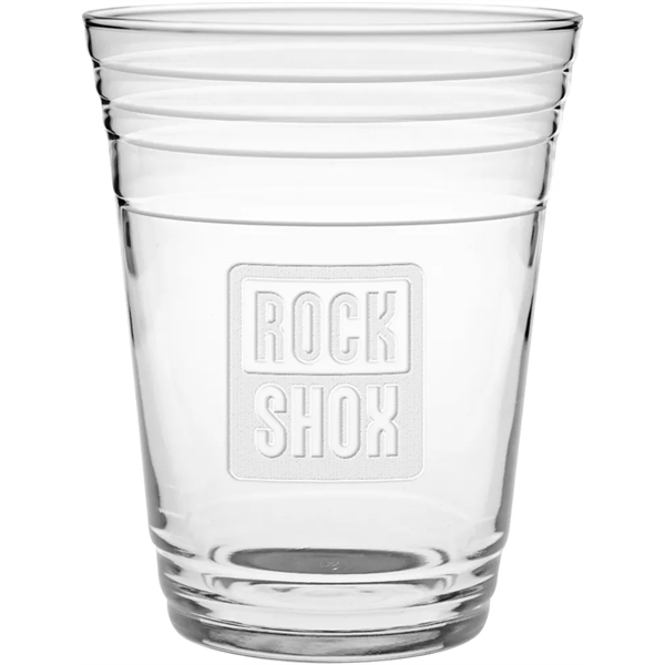 16 oz. Glass Fill Up Cup - Deep Etched