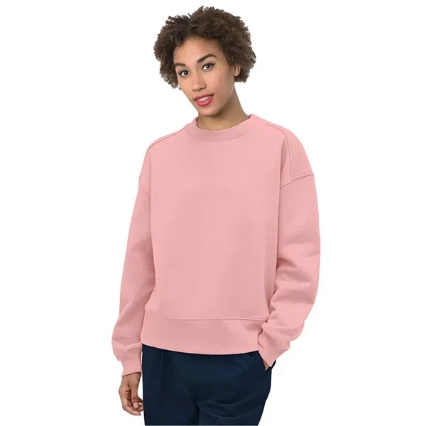 Bayside Women's USA-Made Fleece Crewneck Sweatshirt