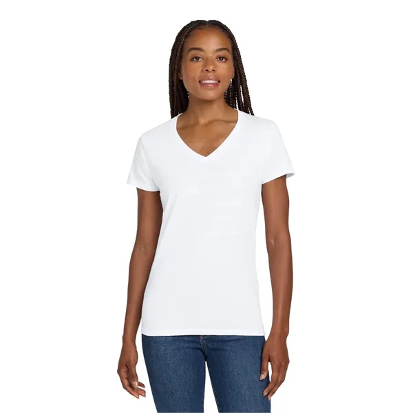 Gildan Women's Heavy Cotton 100% Cotton V-Neck T-Shirt.