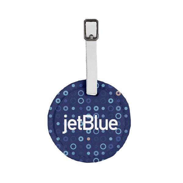 HAYES Round Dye-Sublimated Felt Luggage Tag