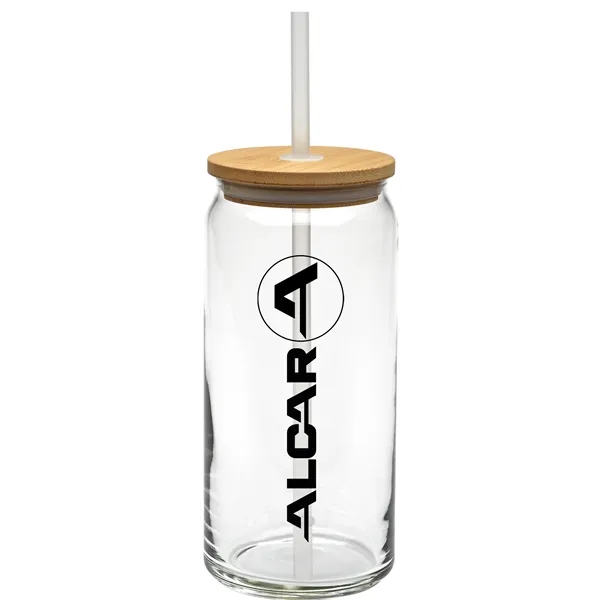 20 oz. Tall Boy Glass with Bamboo Lid