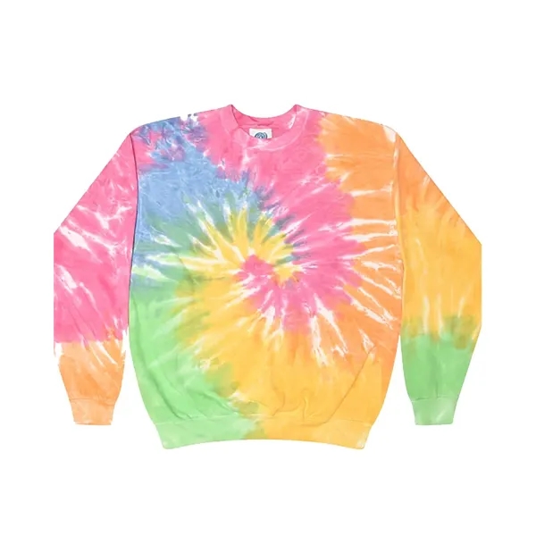 Colortone Unisex Tie-Dyed Fleece Crewneck Sweatshirt