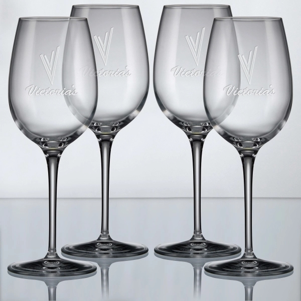 13 oz. Crescendo Chardonnay Wine Set of 4 - Etched