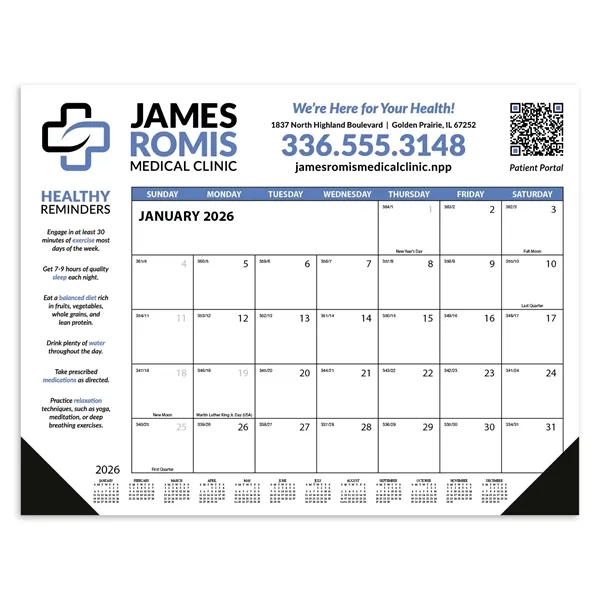 Skinner & Kennedy™ Desk Pad Calendar