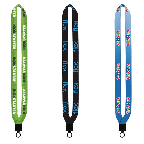 3/4" Dye-Sublimated Lanyard with Plastic Clamshell & O-Ring