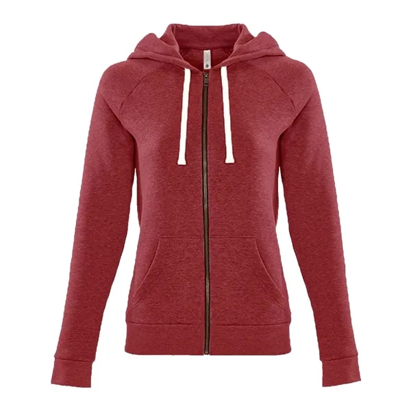 Next Level Women's Malibu Raglan Full-Zip Hoodie Sweatshirt