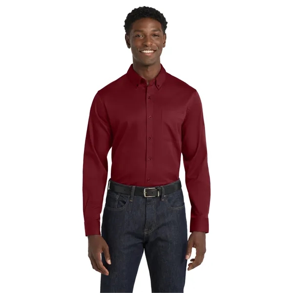 Port Authority Long Sleeve SuperPro React Twill Shirt.