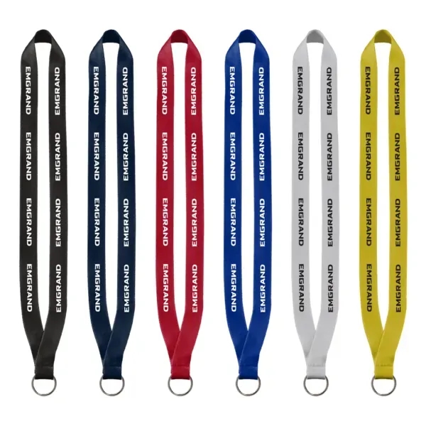 3/4" Polyester Sewn Lanyard with Silver Split-Ring