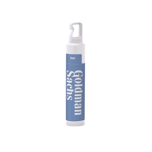 Custom SPF 15 Lip Balm In White Tube With Hook Cap