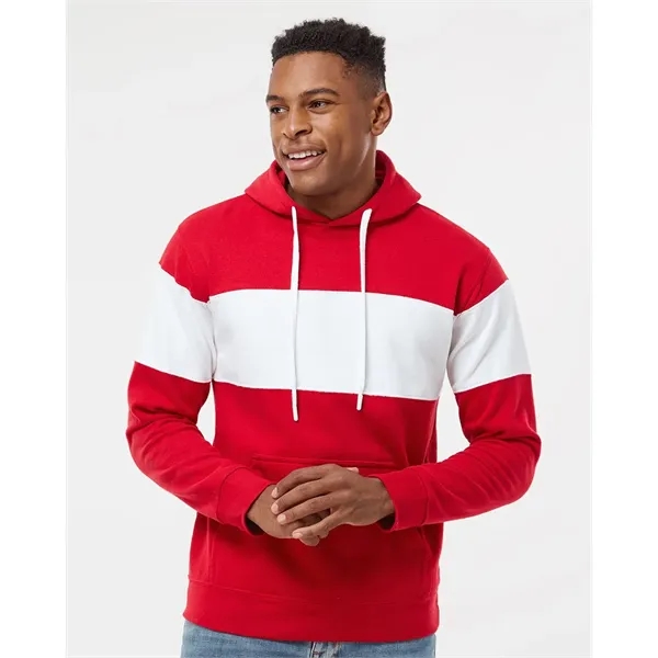 J. America Men's Varsity Fleece Colorblocked Hooded Sweat...