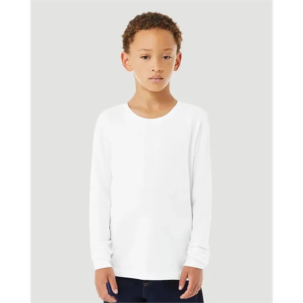 BELLA + CANVAS Youth Heather CVC Long Sleeve Tee