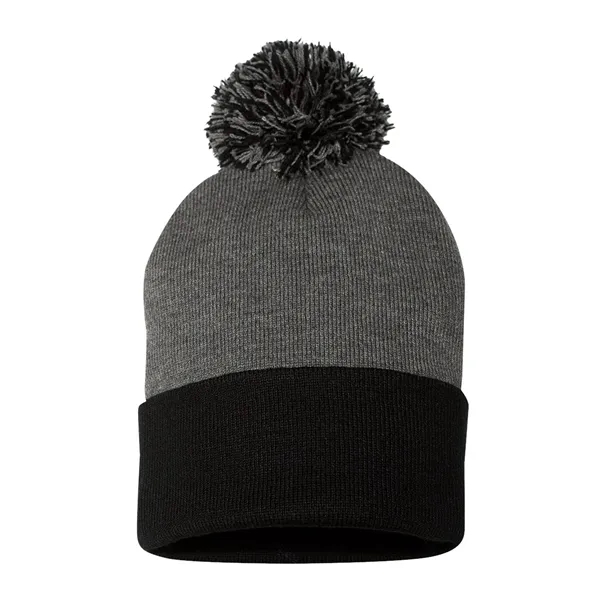 Sportsman 12" Pom-Pom Cuffed Beanie