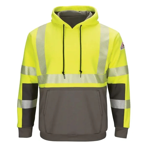 Bulwark Men's Hi-Visibility Color-Blocked Hooded Sweatshirt