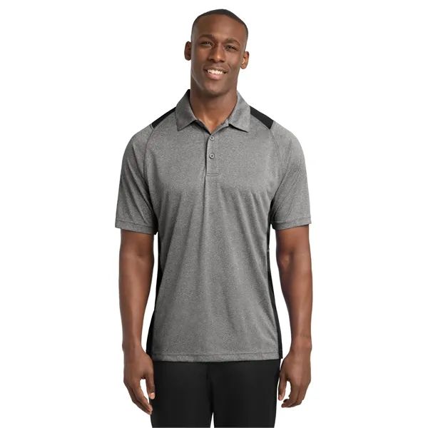 Sport-Tek Heather Colorblock Contender Polo.