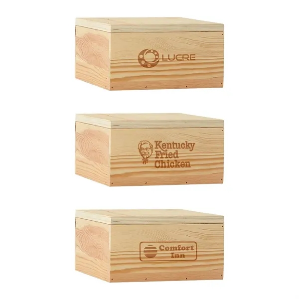 8 x 8 Large Square Wooden Box
