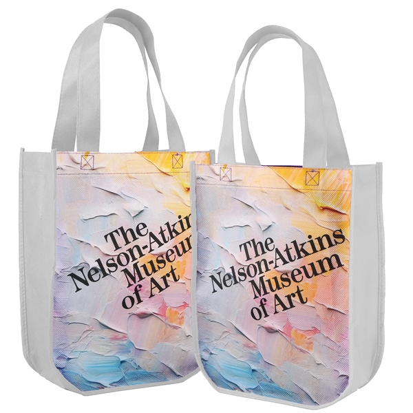 Sublimated Curved Bottom Tote - Front and Back