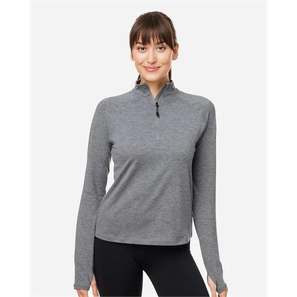Glyder Women's Fairway Marbled Jersey Quarter-Zip Pullover