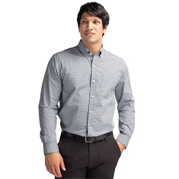Cutter & Buck Easy Care Stretch Gingham Mens Long Sleeve ...