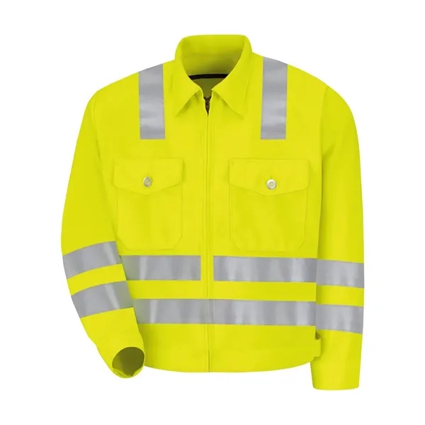 Red Kap Men's Tall Hi-Visibility Ike Jacket