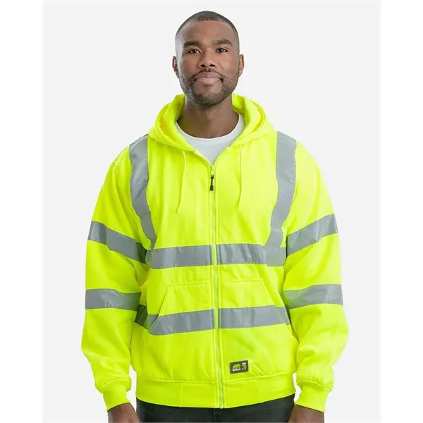 Berne Apparel Men's Berne Hi-Vis Class 3 Lined Hooded Swe...