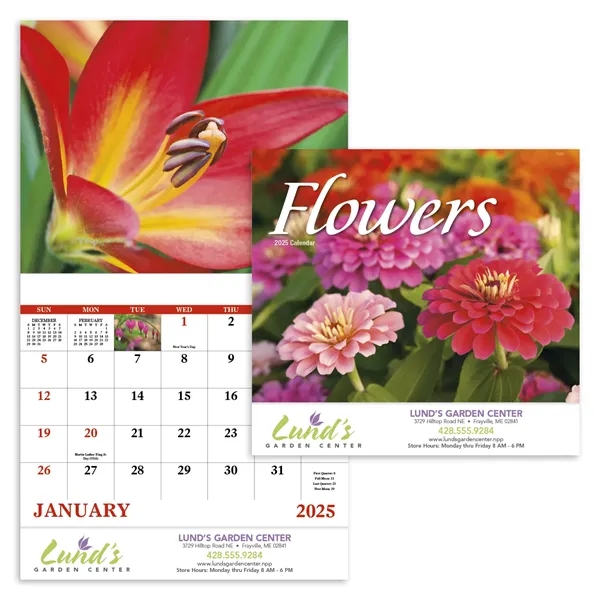 Good Value™ Flowers - Stapled Calendar