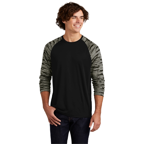 Sport-Tek Drift Camo Colorblock Long Sleeve Tee