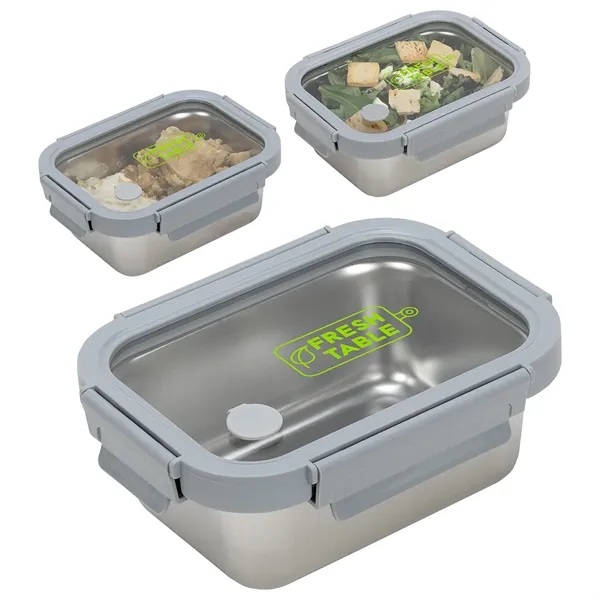 Heat N Eat Microwaveable Stainless Steel Lunch Box with Vent